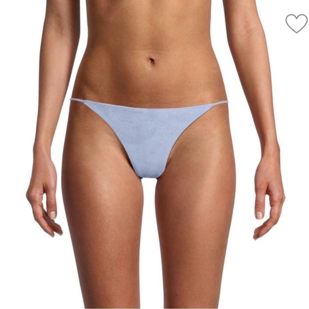Jade sky blue terry,  bare minimum  bikini bottom size  size medium